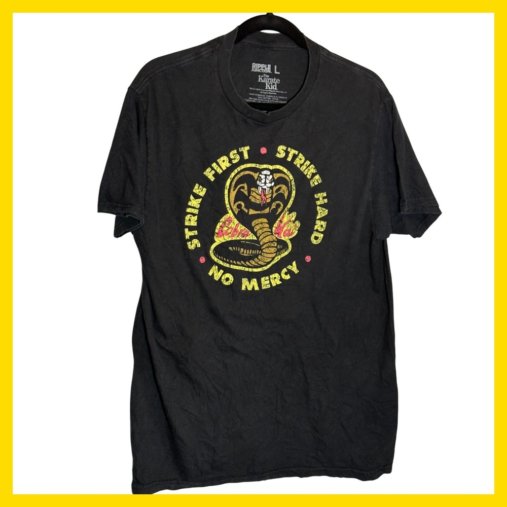 Ripple Junction The Karate Kid Cobra Kai Strike First No Mercy Graphic T-Shirt L